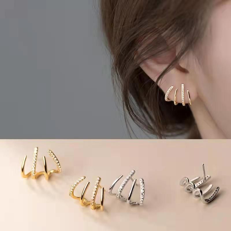 Jewellery earring, Small fresh diamond-set earrings