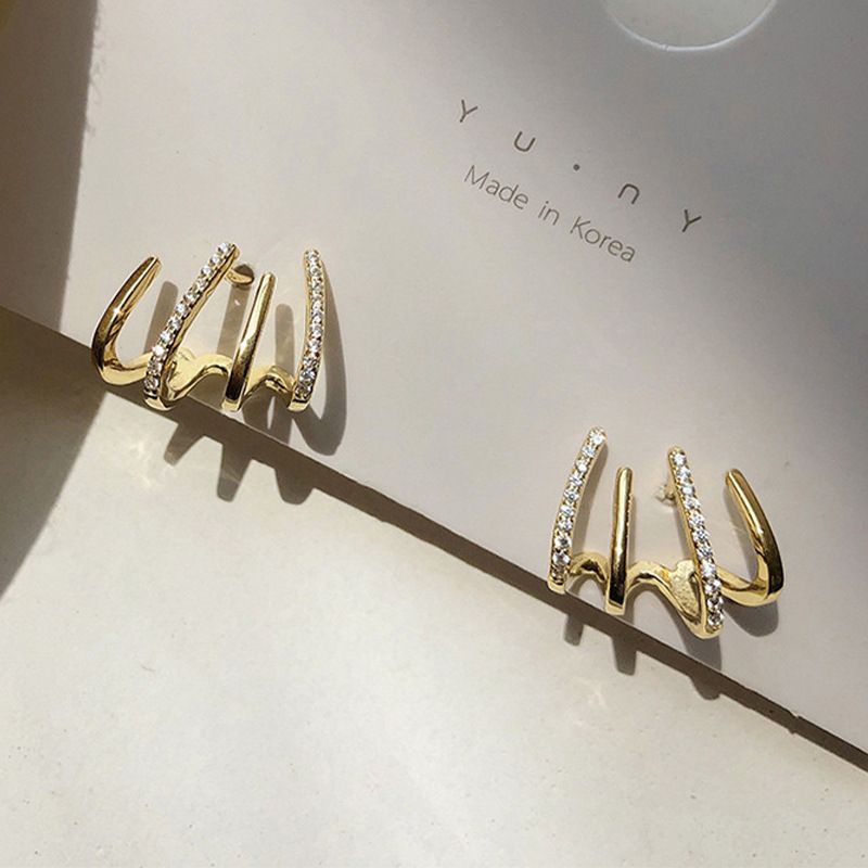 Jewellery earring, Small fresh diamond-set earrings
