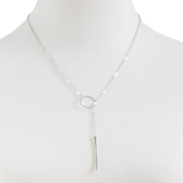 Jewellery necklace, Simple chain metal hoop long necklace choker