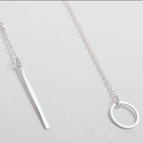 Jewellery necklace, Simple chain metal hoop long necklace choker