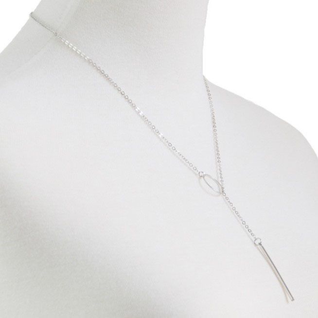 Jewellery necklace, Simple chain metal hoop long necklace choker