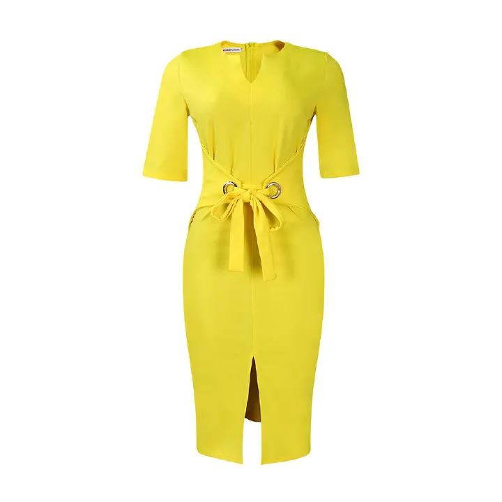 Women's Work Pencil Dress Wedding Guest Office Dresses Cocktail Party Half Sleeve