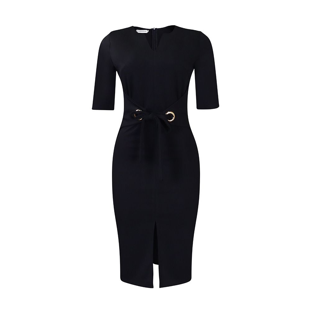 Women's Work Pencil Dress Wedding Guest Office Dresses Cocktail Party Half Sleeve