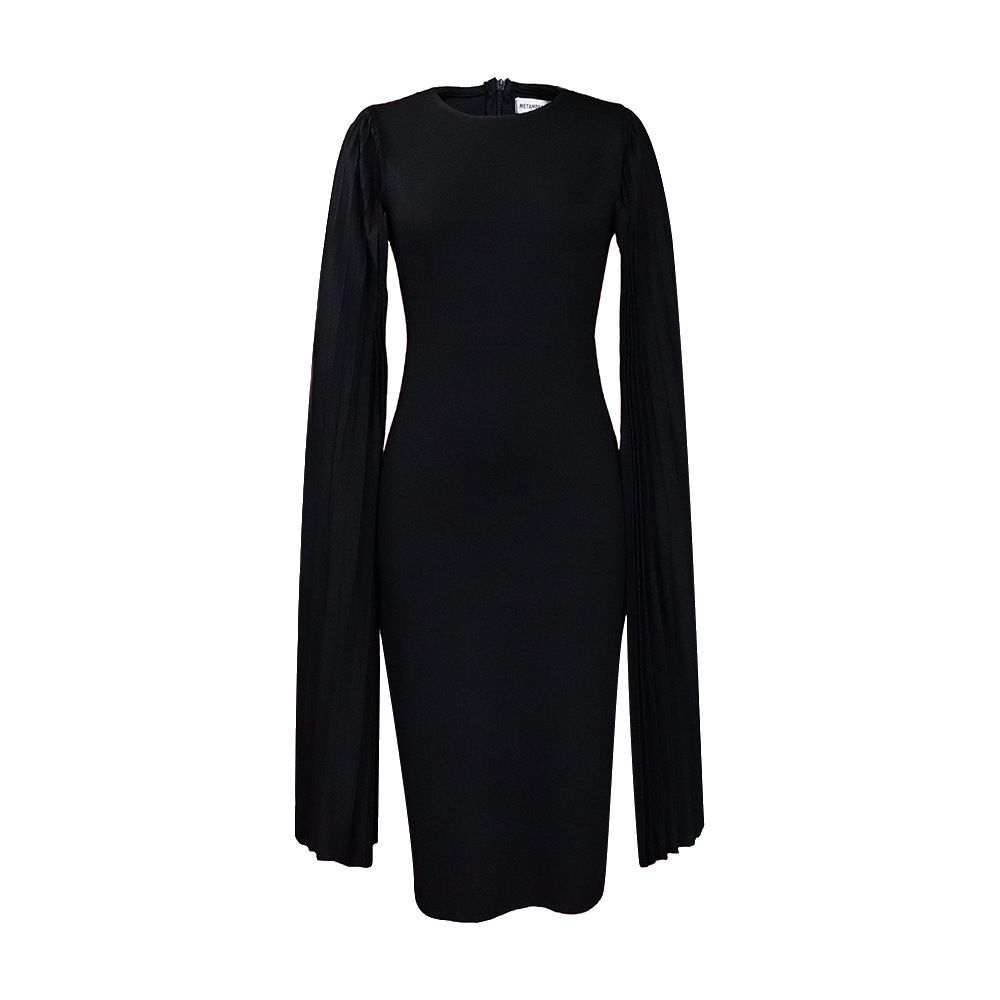 Women's Round Neck Cloak Sleeve Flowy Party Midi Dress,Semi-Formal Elegant Bodycon Wedding Guest Evening Cocktail Dresses