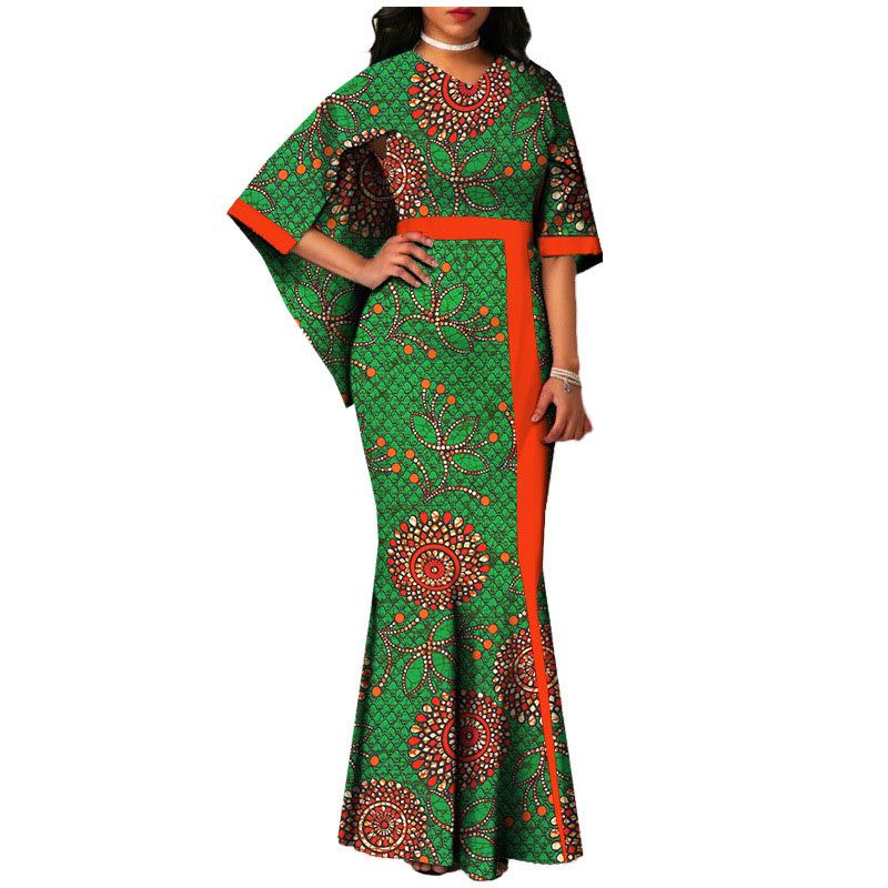 Fashion Africaine Dress for Women Robe Africaine Femme Elegant Maxi Long Dresses African Ankara Print Mermaid Dresses Dashiki Evening Gowns