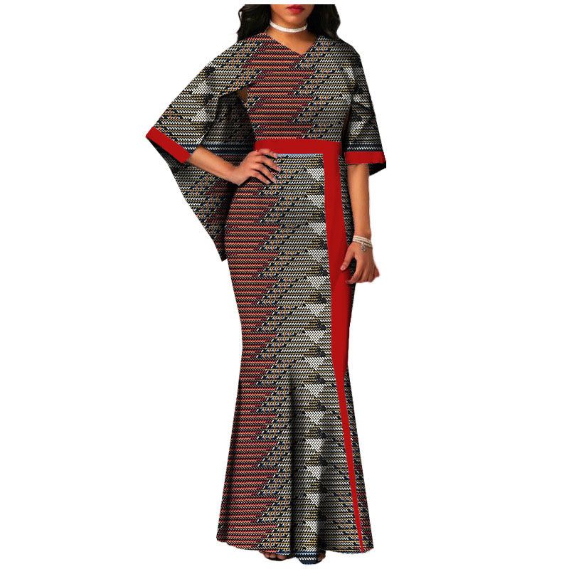 Fashion Africaine Dress for Women Robe Africaine Femme Elegant Maxi Long Dresses African Ankara Print Mermaid Dresses Dashiki Evening Gowns