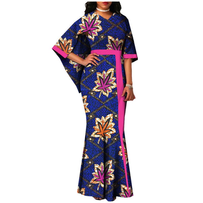 Fashion Africaine Dress for Women Robe Africaine Femme Elegant Maxi Long Dresses African Ankara Print Mermaid Dresses Dashiki Evening Gowns