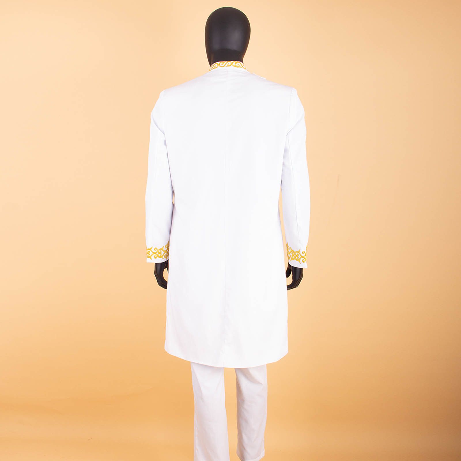 African Suits for Men Dashiki Embroidery Jackets and Pants 2 Piece Set Slim Fit Formal Outfits Wedding