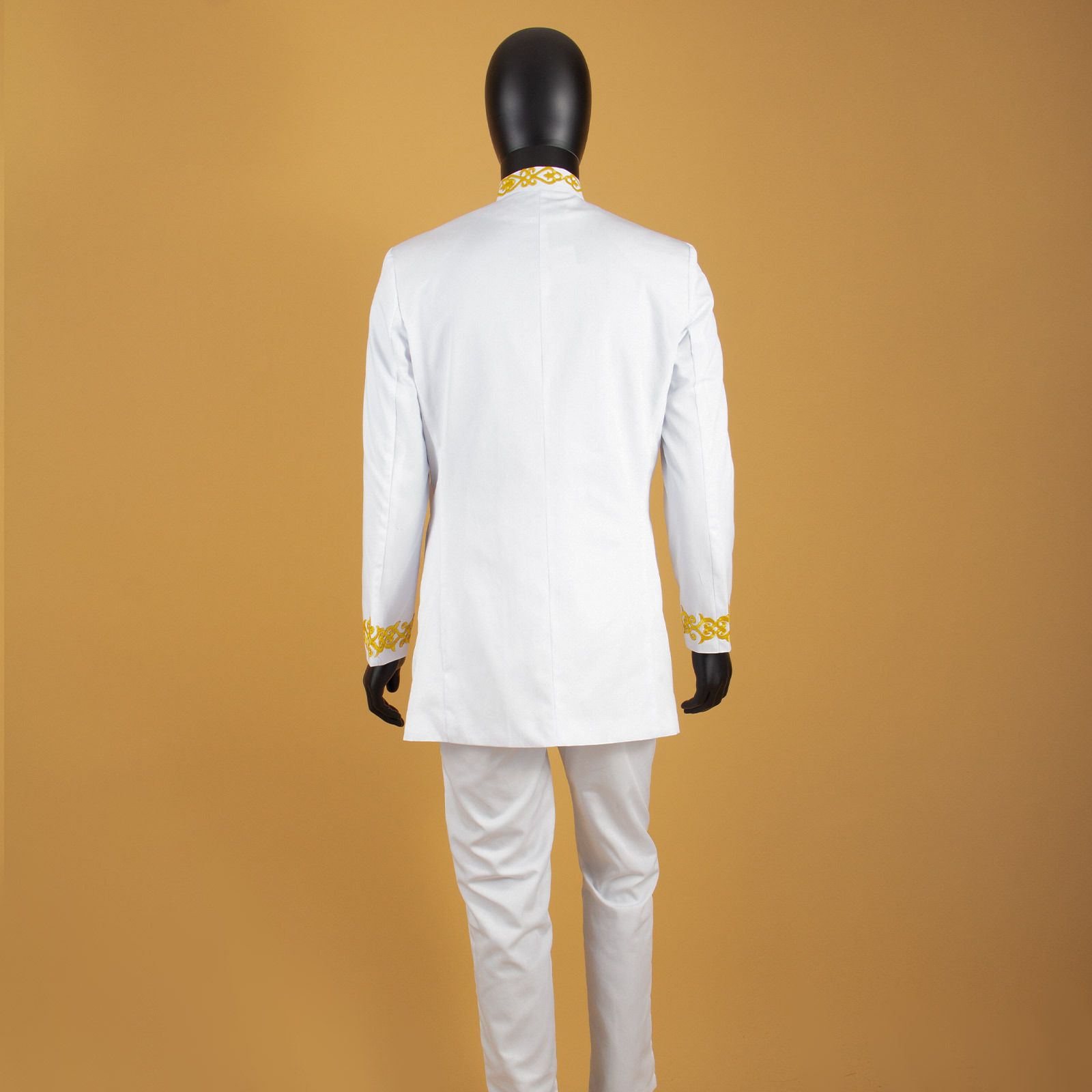 PRIVATE CUSTOM Men`s Business Suit African Clothes Embroidery Full Sleeve Double Breasted Print Blazer and Pants Set