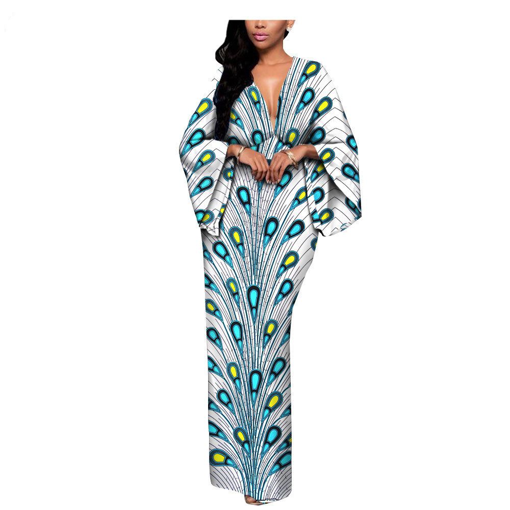 Best Price For African Dresses For Women Dashiki V neck Maxi Dress best-price-for-african-dresses-for-women-dashiki-v-neck-maxi-dress