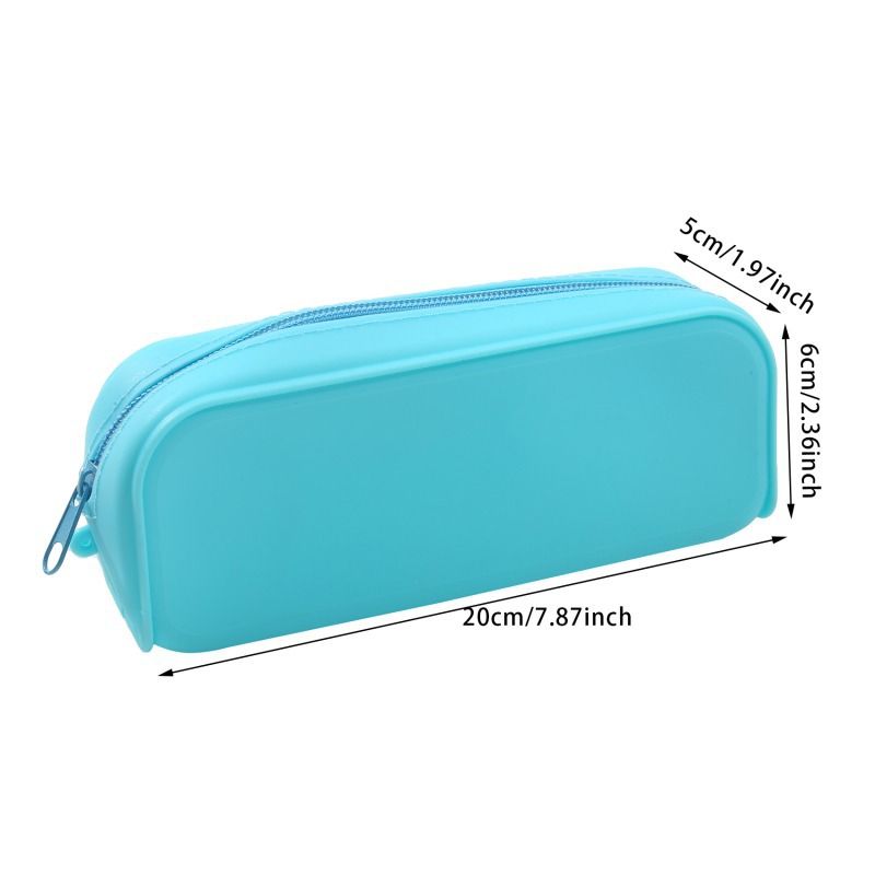 4Pcs Pencil Case Pencil Pouches Silicone Waterproof Pen Bag for School Office Supplies