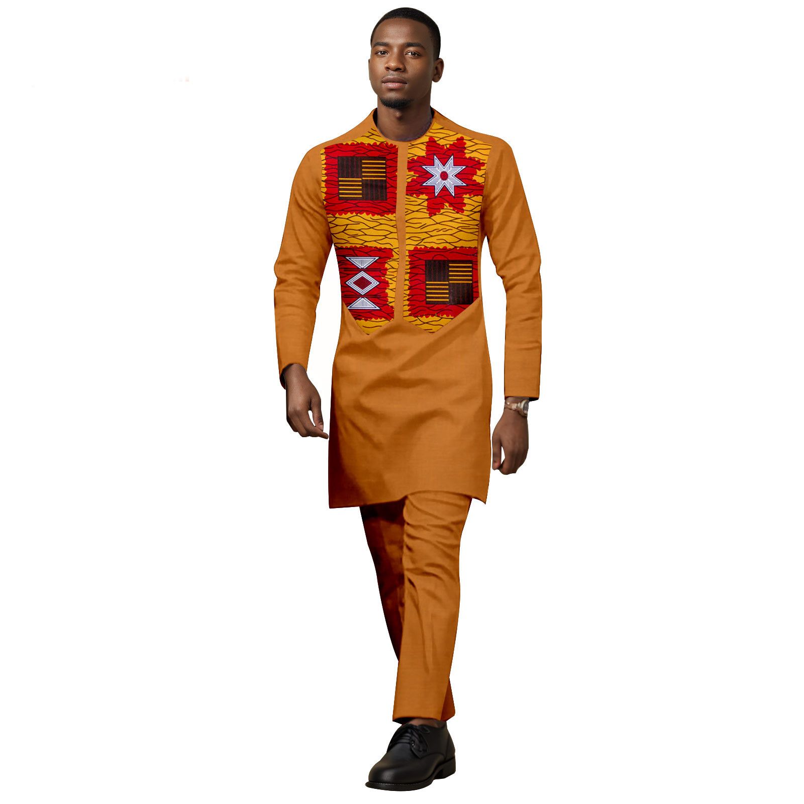 African Tracksuit  Business Suits for Men Long Sleeve Print Shirt and Pant 2 Piece Set Dashiki Casual Outfits Plus Size Tracksuit