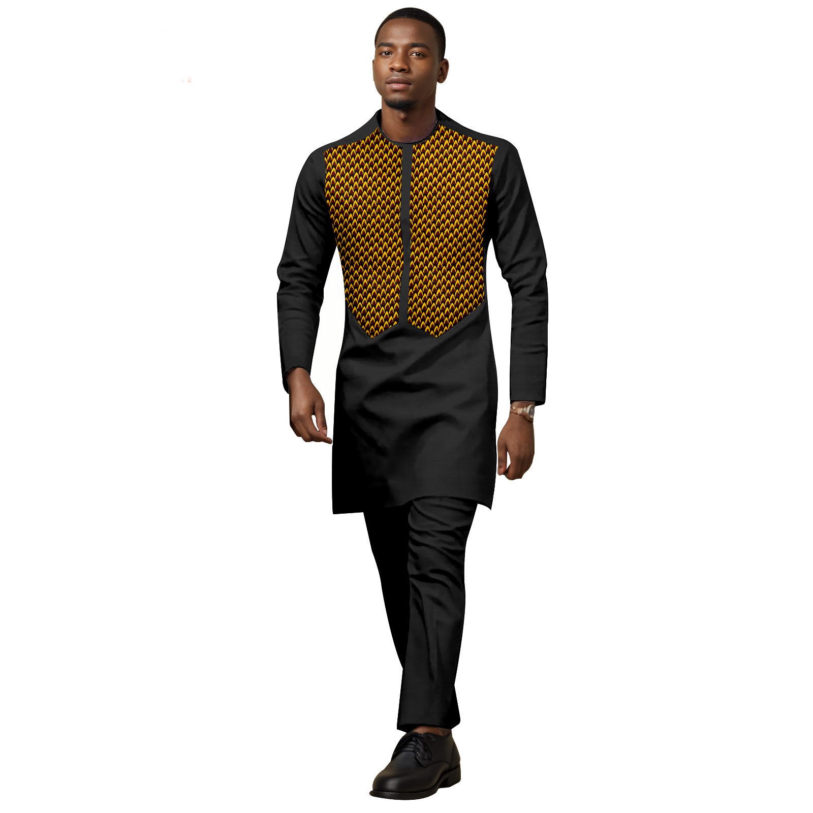African Tracksuit  Business Suits for Men Long Sleeve Print Shirt and Pant 2 Piece Set Dashiki Casual Outfits Plus Size Tracksuit