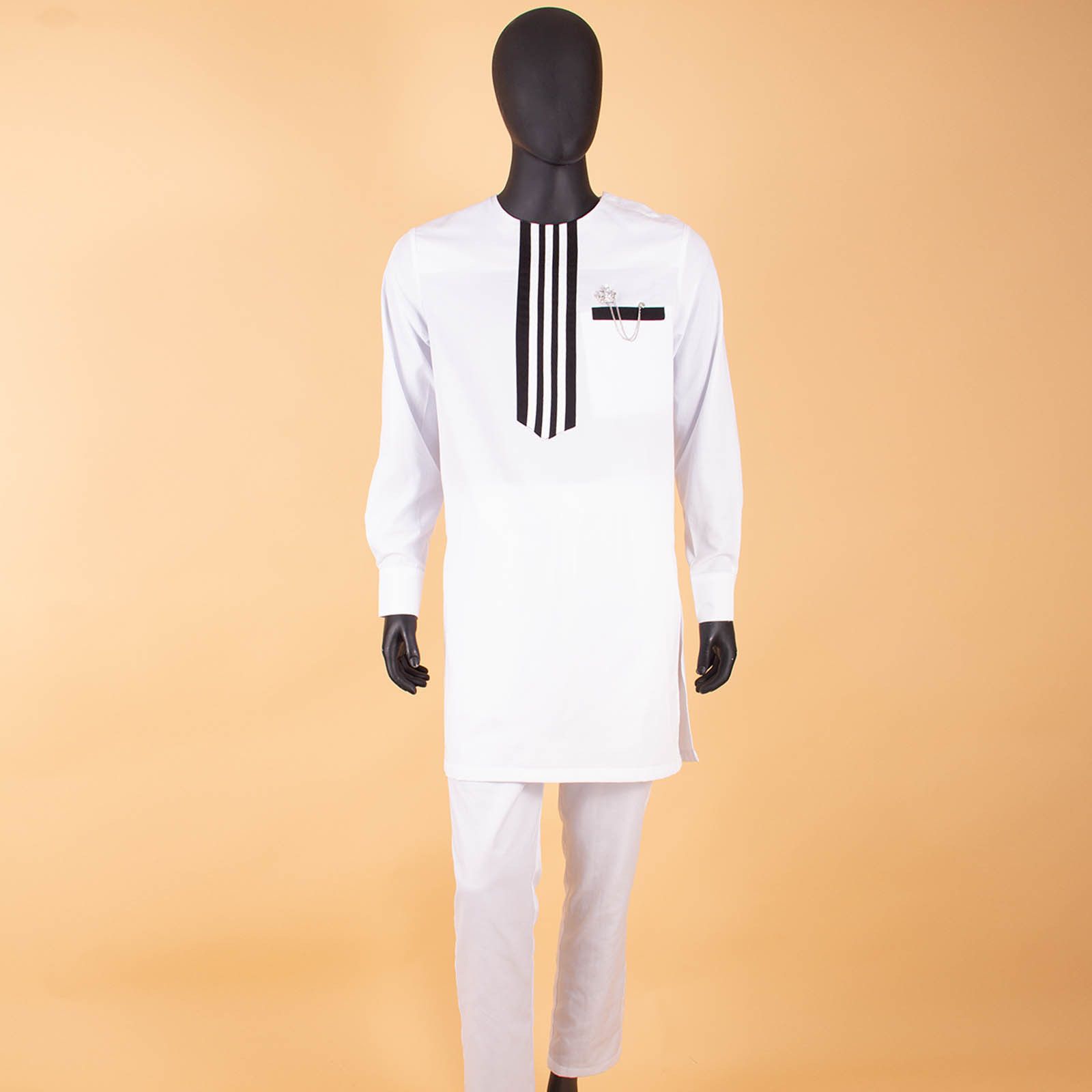 African Men Clothing Set Dashiki Coats Ankara Pants 2 Piece Set Long Sleeve Plus Size Tracksuit Outfits  Men's Formal Clothes Dashiki Shirt and Pant Two Piece Suit Traditional Long Sleeve Outfit