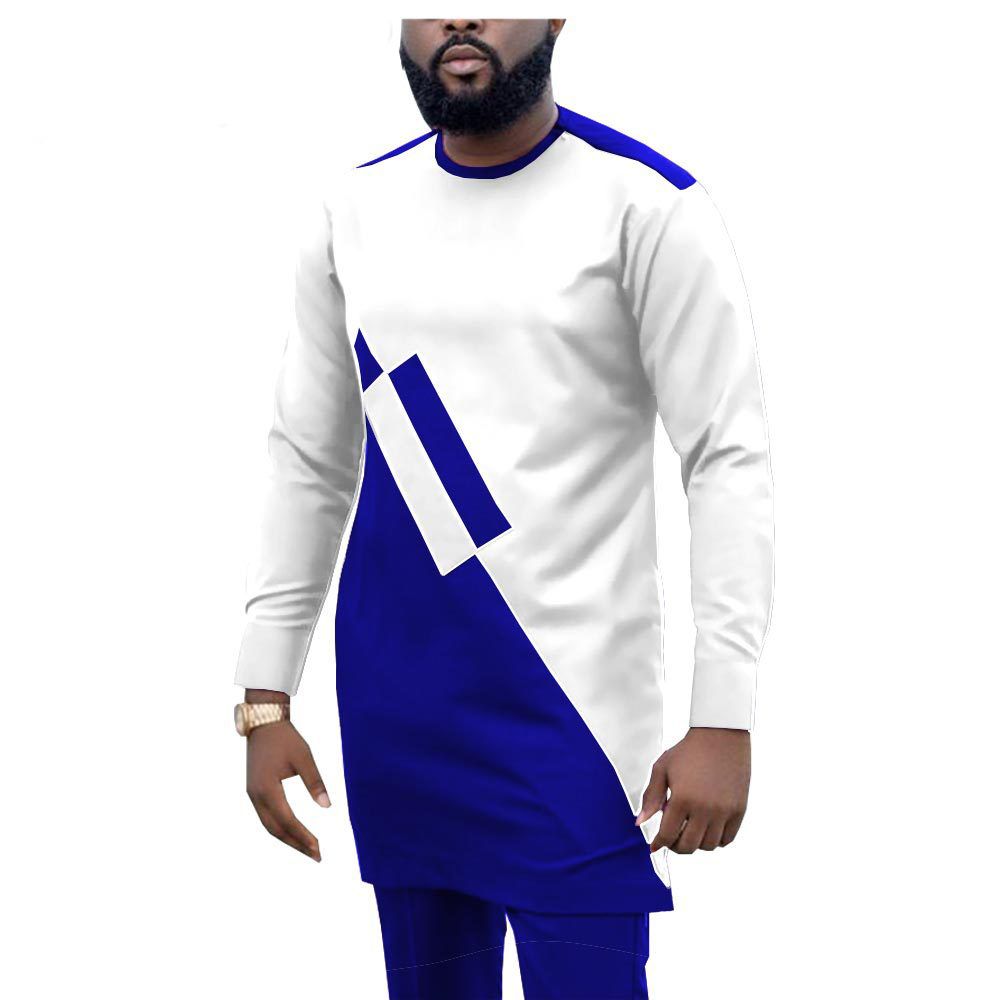 African Men Clothing Set Dashiki Coats Ankara Pants 2 Piece Set Long Sleeve Plus Size Tracksuit Outfits