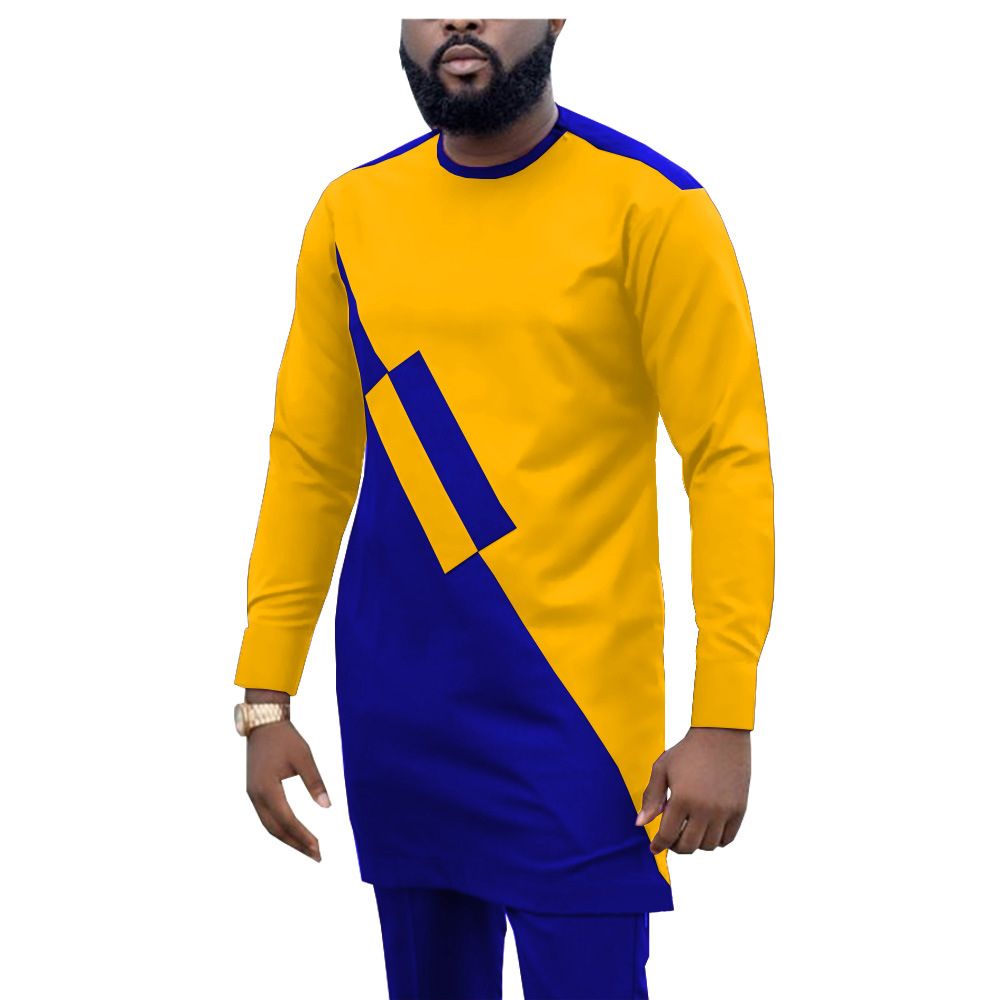 African Men Clothing Set Dashiki Coats Ankara Pants 2 Piece Set Long Sleeve Plus Size Tracksuit Outfits