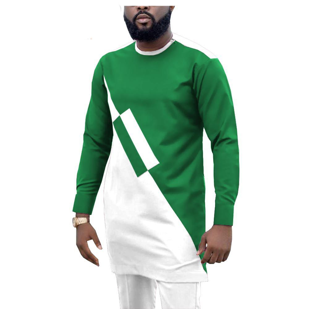 African Men Clothing Set Dashiki Coats Ankara Pants 2 Piece Set Long Sleeve Plus Size Tracksuit Outfits