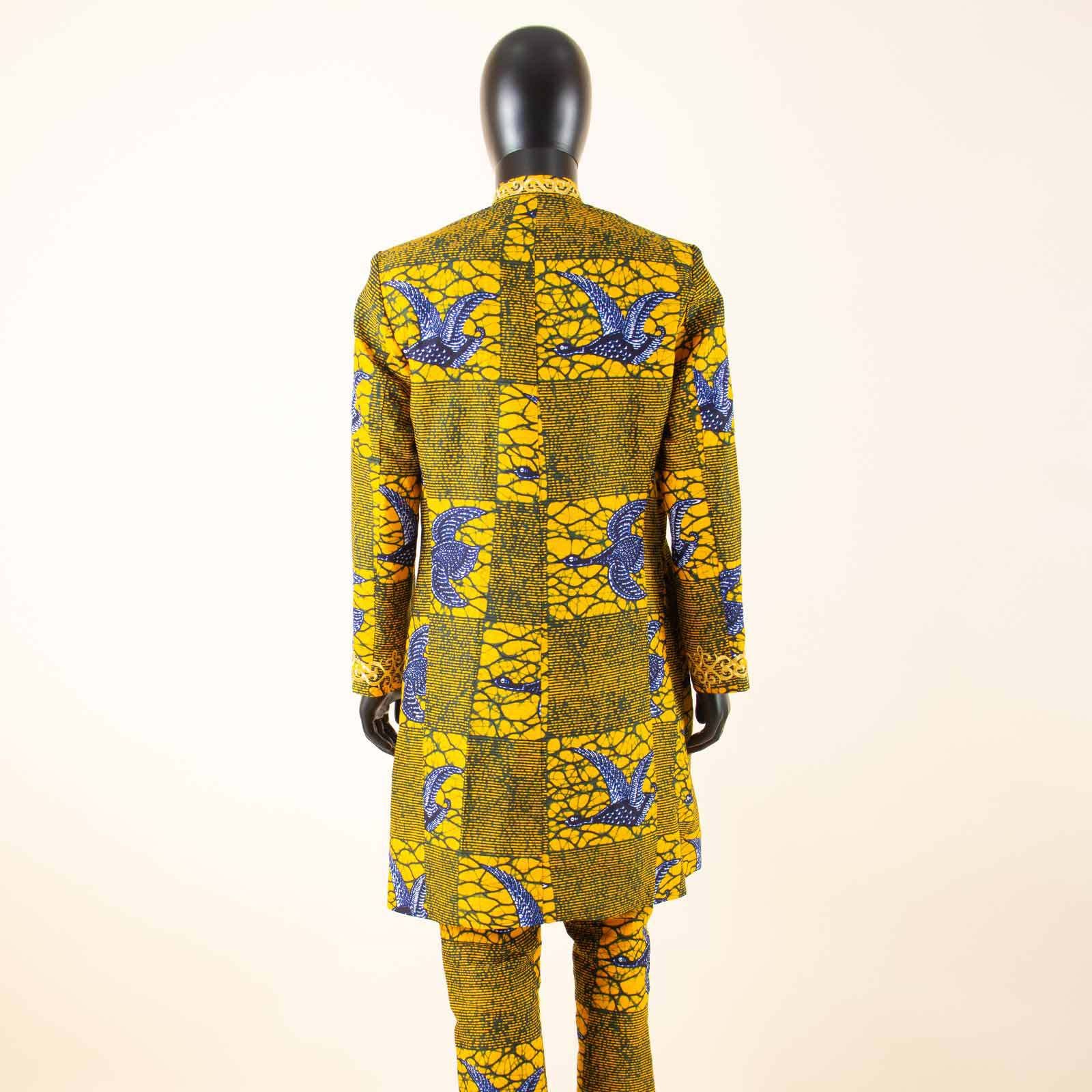 Dashiki Men African Suit Embroidery Jackets and Trousers 2 Piece Set Traditional Attire Wedding Party