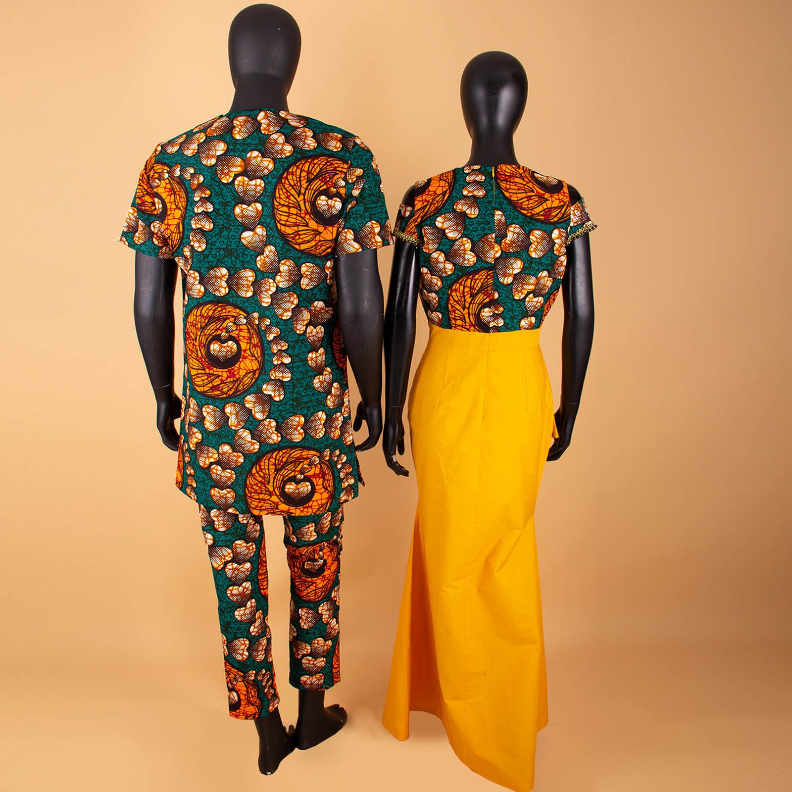 African Couple Clothing Sleeveless Women's Dress with Men's Suit Bazin Riche Attire Set for Wedding Print Dresses for Women Match Men Ankara Outfits Top and Pants Sets Bazin Riche Couple Clothes