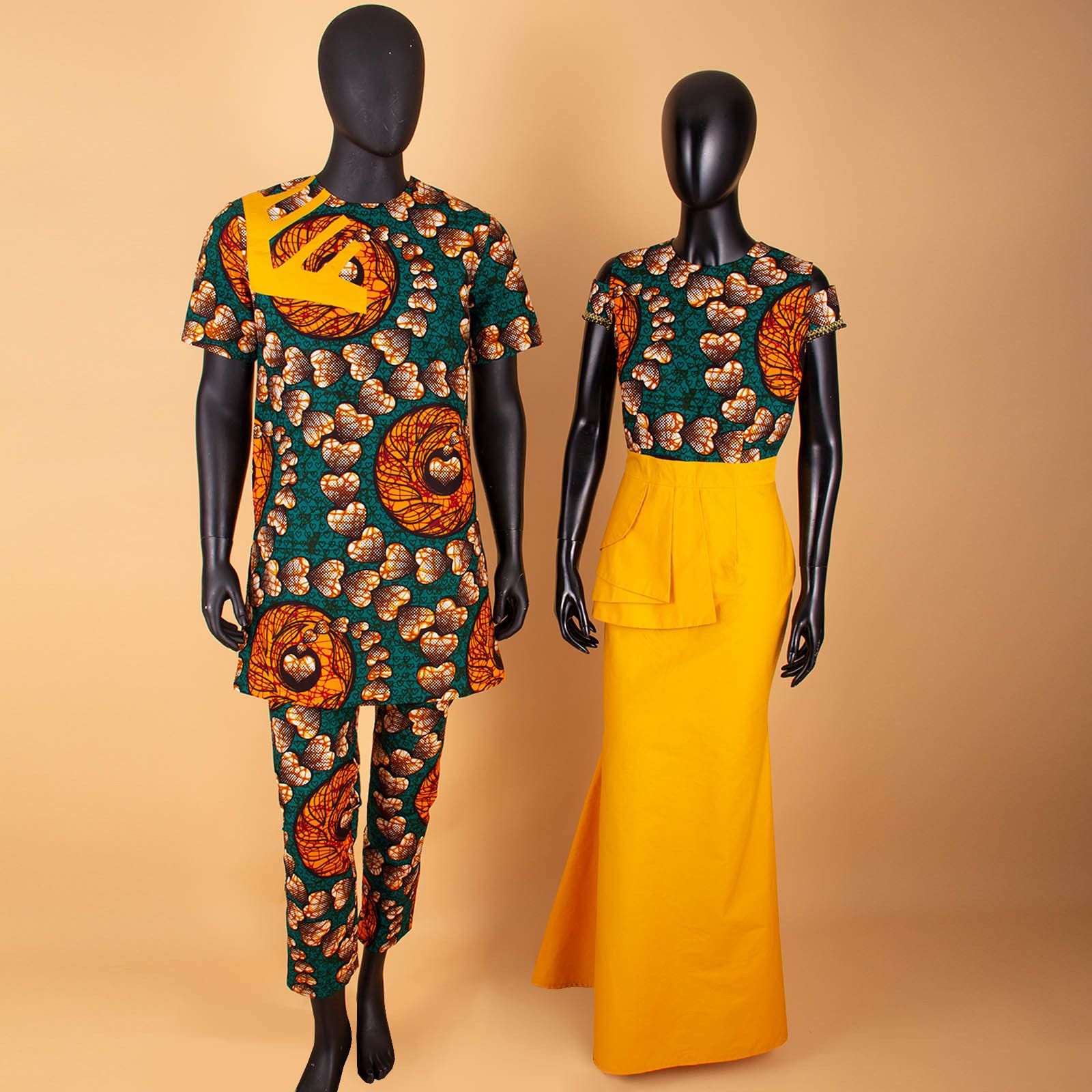 African Couple Clothing Sleeveless Women's Dress with Men's Suit Bazin Riche Attire Set for Wedding Print Dresses for Women Match Men Ankara Outfits Top and Pants Sets Bazin Riche Couple Clothes