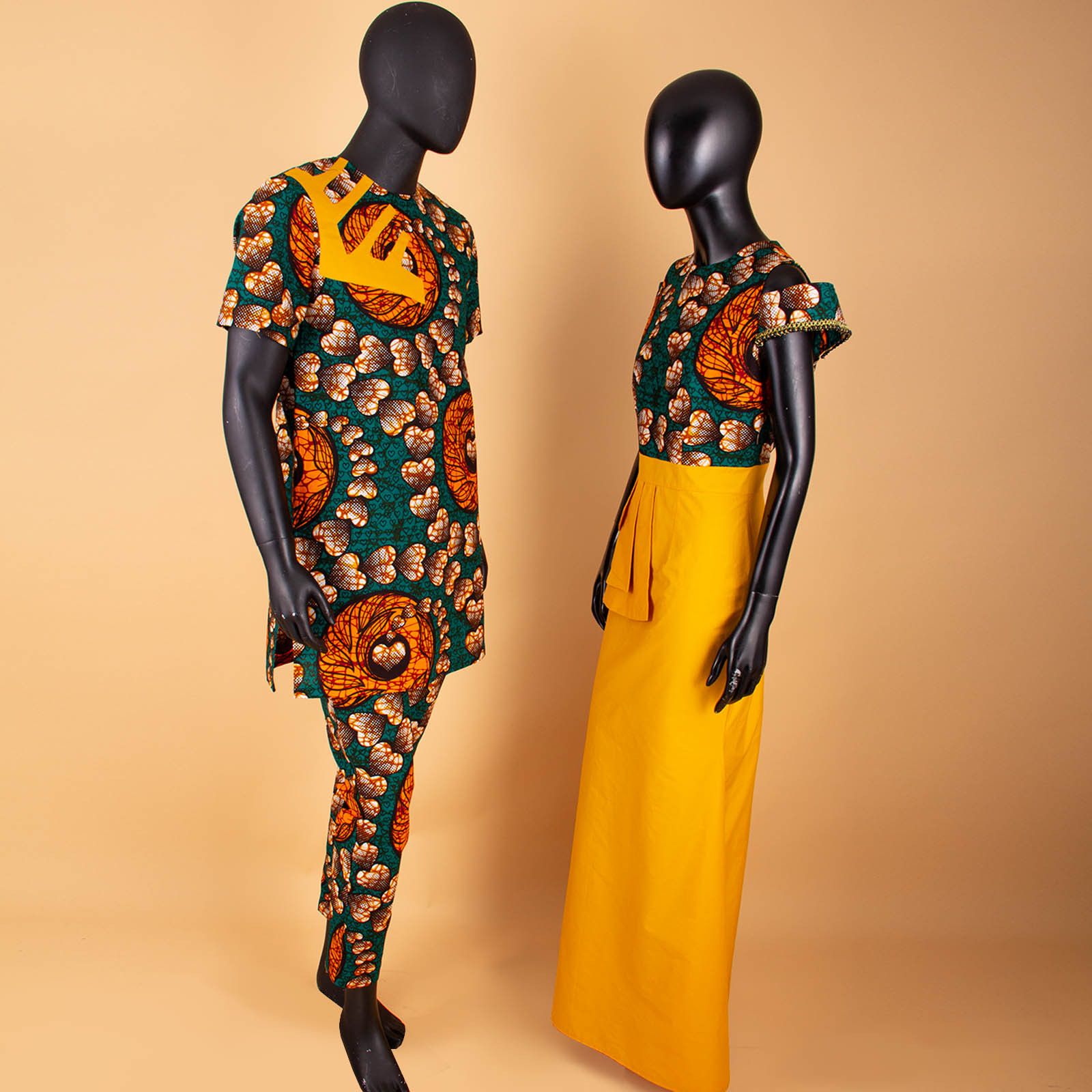 African Couple Clothing Sleeveless Women's Dress with Men's Suit Bazin Riche Attire Set for Wedding Print Dresses for Women Match Men Ankara Outfits Top and Pants Sets Bazin Riche Couple Clothes