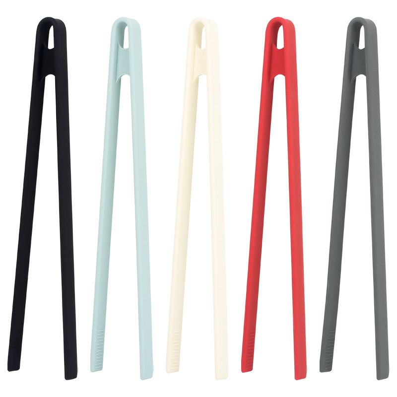 11.8 Inch Silicone Trivet Tongs for Cooking Silicone Tongs Kitchen Utensils Heat Resistant Non-Stick Food BBQ Grilling Supplies