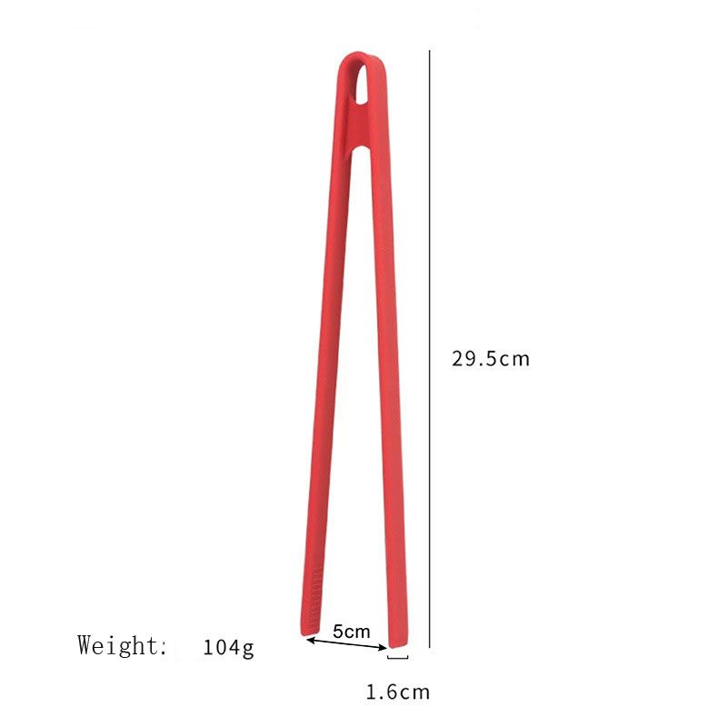 11.8 Inch Silicone Trivet Tongs for Cooking Silicone Tongs Kitchen Utensils Heat Resistant Non-Stick Food BBQ Grilling Supplies