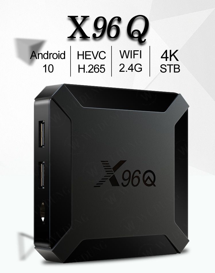 X96Q 2GB 16GB Android 10.0 Smart TV Box Allwinner H313 Quad Core 4K 2.4G Wifi Google Player Youtube X96 Set Top Box