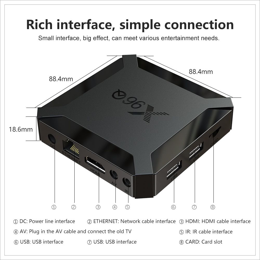 X96Q 2GB 16GB Android 10.0 Smart TV Box Allwinner H313 Quad Core 4K 2.4G Wifi Google Player Youtube X96 Set Top Box
