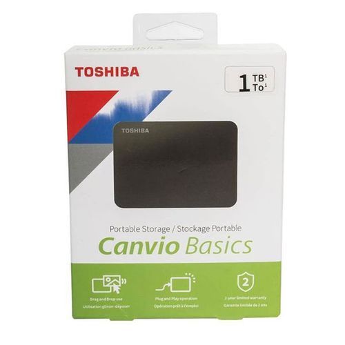 1TB Toshiba Portable External Hard Drive