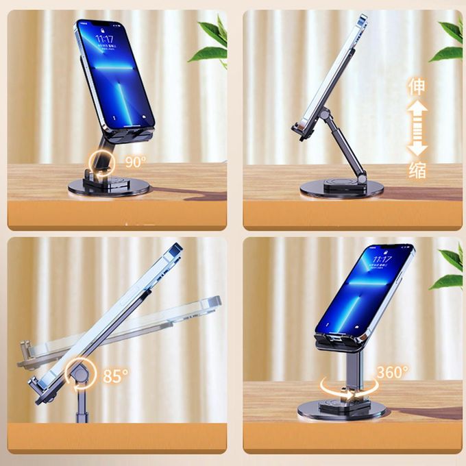 Desk Cell Phone Stand Portable Metal Mobile Phone Stand Holder Office Travel Phone Holder