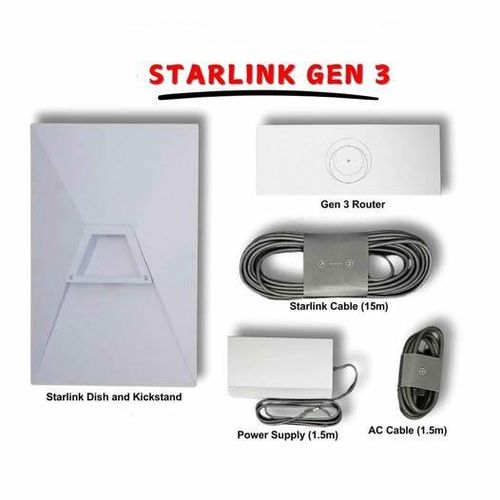 Starlink SpaceX Gen 3 V4 Standard Kit, High-Speed, Low-Latency Internet, Satellite Dish, Router Wi-Fi 6, WiFi full Kit