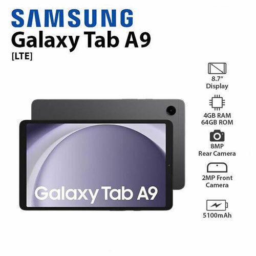 Samsung Galaxy Tab A9 4GB RAM, 64GB LTE SIM + WiFi Android Tablet 8.7 Inch +Wireless Keyboard Flip Cover