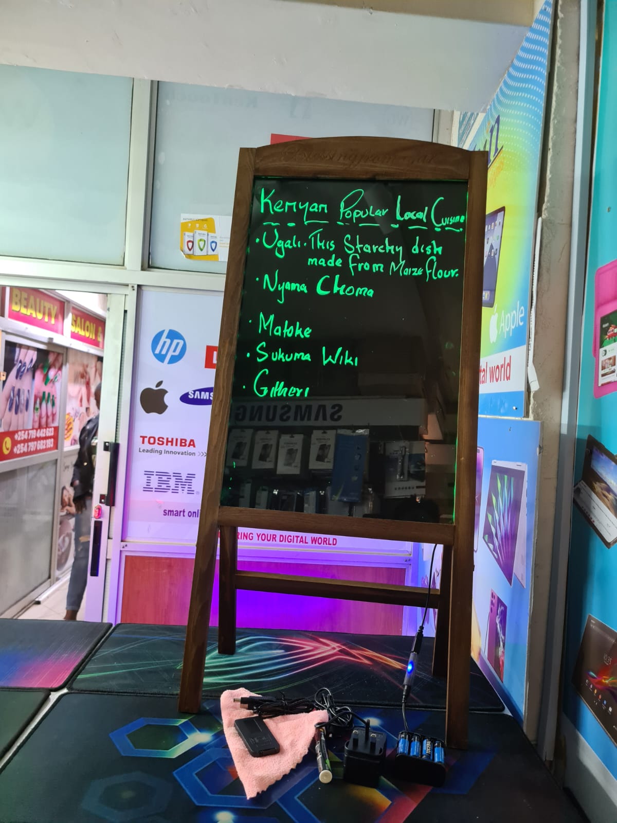 LED Writing Board electric fluorescent illuminated Advertising Portable Board Neon drawing & writing erasable Board