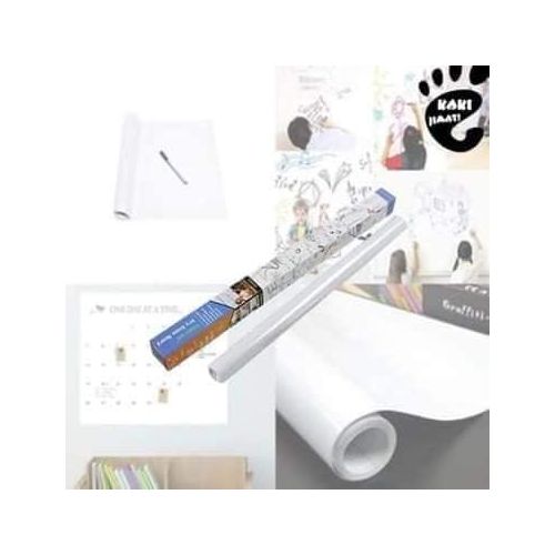 Dry Erase Whiteboard Sticker Wall Decal, Self-adhesive White Board Peel Stick Paper for School, Office, Conferences, Home, Kids Drawing with 1 Water Pen
