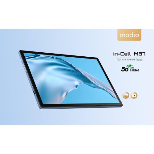 Modio M37 Android Tablet PC 8GB RAM 512GB ROM Virtual Storage 10.1 Inches In Cell Display, Dual Sim, Dual Cameras, Wireless Keyboard And Mouse, Flip Case Cover