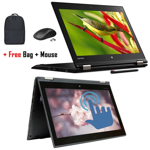 Lenovo Refurbished ThinkPad Yoga 260 X360 Core I5 6th Gen 8GB RAM 256GB SSD 12.5" Touchscreen HD + Stylus Pen + Bag.