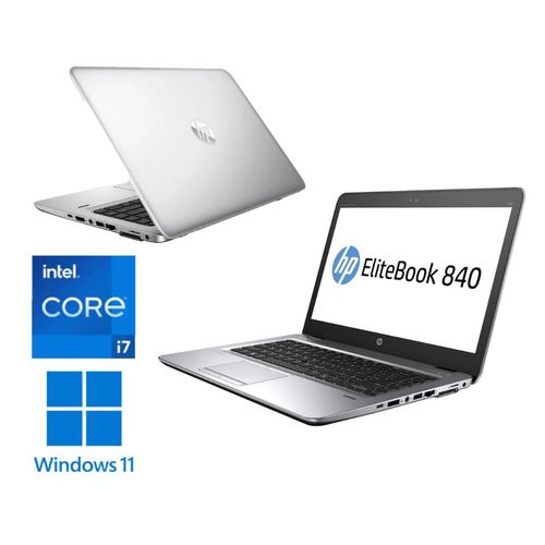 HP Refurbished EliteBook 840 G3 8GB 256GB SSD 14 Inch Core I7 6th Gen Win 11 Ultraslim Laptop Silver, 500GB Hard Disk Storage,Basic Software Installed ,Free Bag + Charge