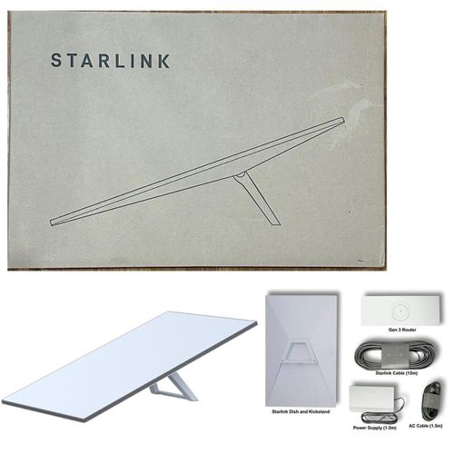 Starlink Gen 3 V4 Standard Full Kit: High-Speed, Low-Latency Internet with Gen 3 Router, Wi-Fi 6 Residential WiFi Kit