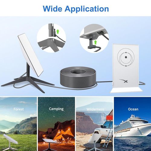 Starlink Gen 3 V4 Standard Full Kit: High-Speed, Low-Latency Internet with Gen 3 Router, Wi-Fi 6 Residential WiFi Kit