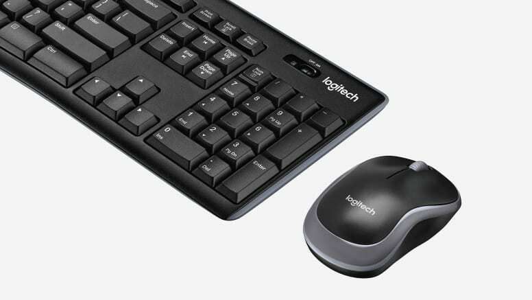 Logitech MK270 Wireless Keyboard & Mouse Combo, 2.4 GHz, Compact Design, 8 Multimedia Keys, Arabic Layout - Great for PC and Laptop Gaming - Black