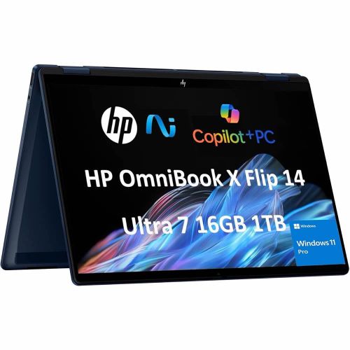 HP OmniBook X Flip Intel Core Ultra 7 16GB RAM 1TB SSD 256V Next Gen AI PC 14-fm0023dx 14 Inch 2K Touchscreen x360 2 in 1 Laptop Windows 11 Brand New