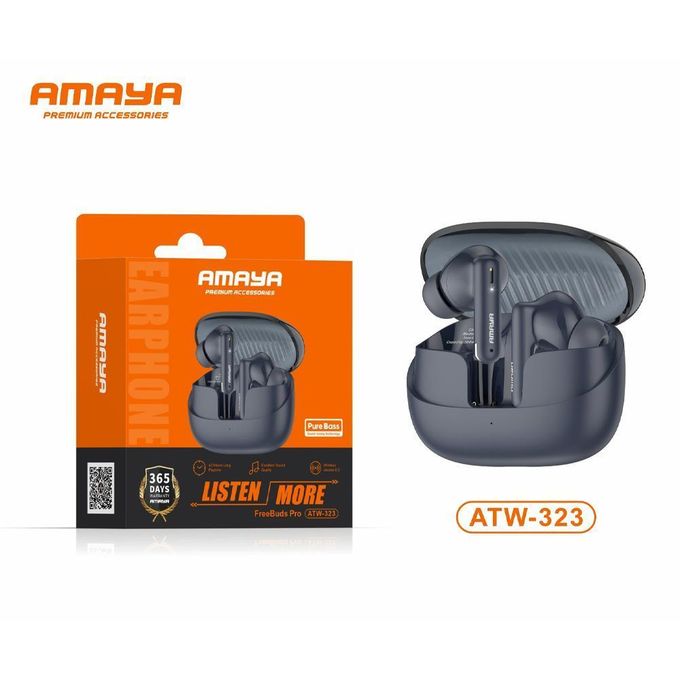 Amaya FreeBuds Pro ATW-323 Wireless Earbuds, Black