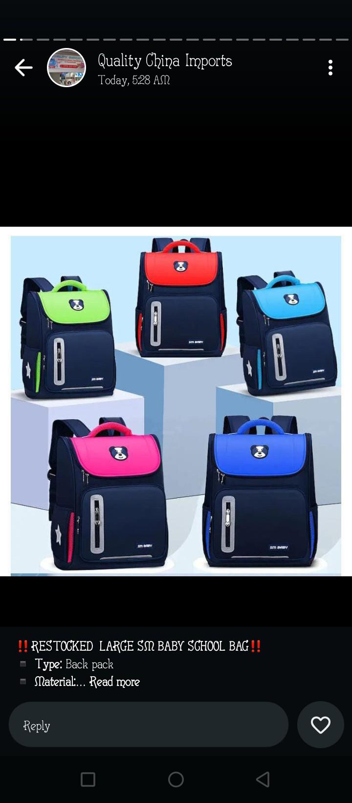 Kids unisex school/travel backpack