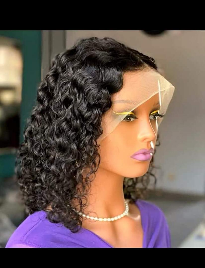 frontal water curl wig
