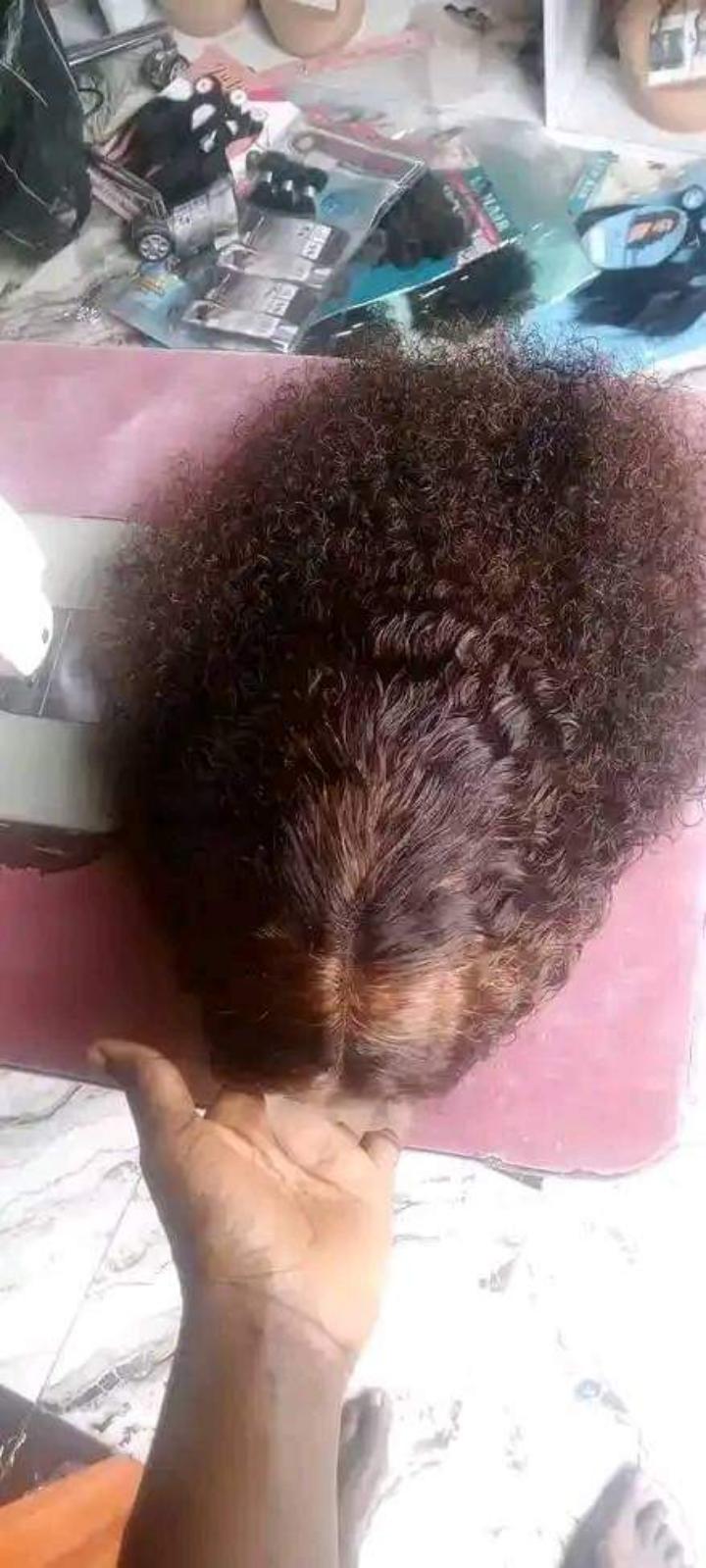 Water curly human hair wig