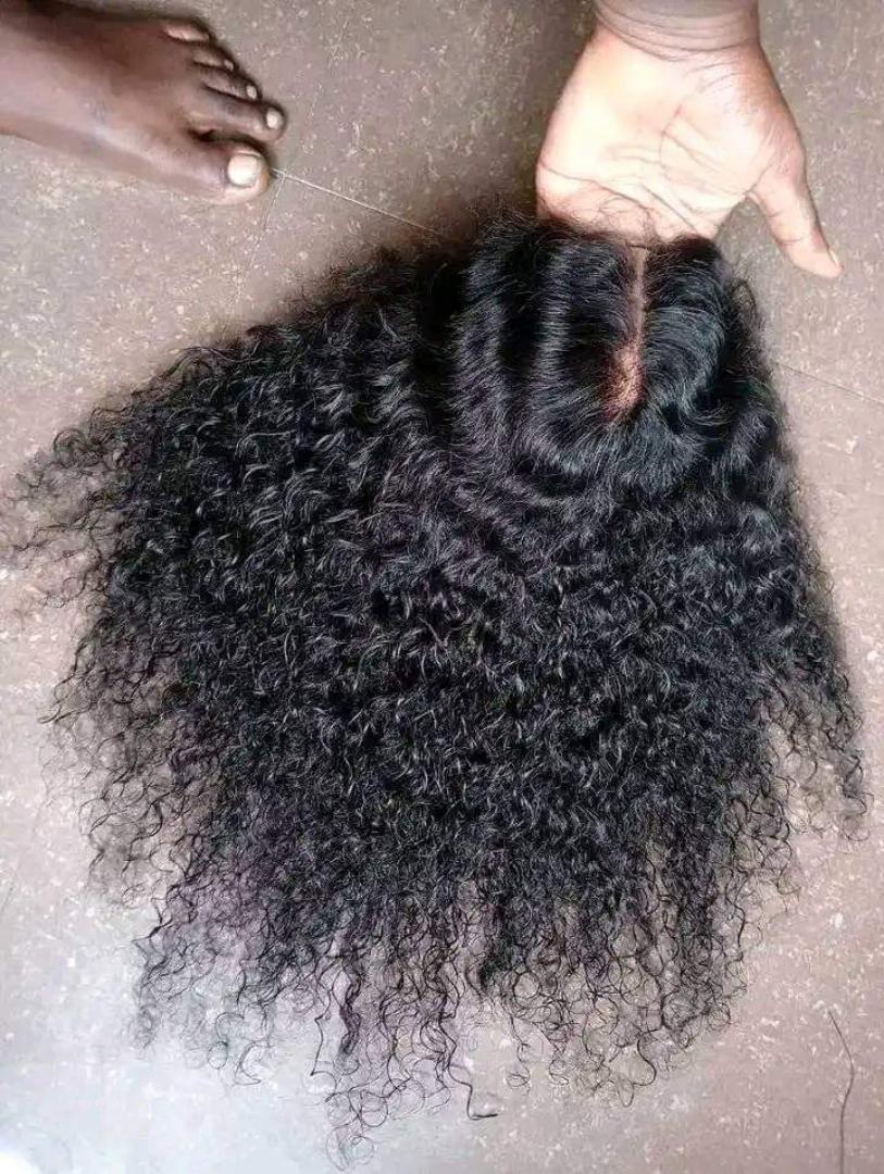 Water curly human hair wig