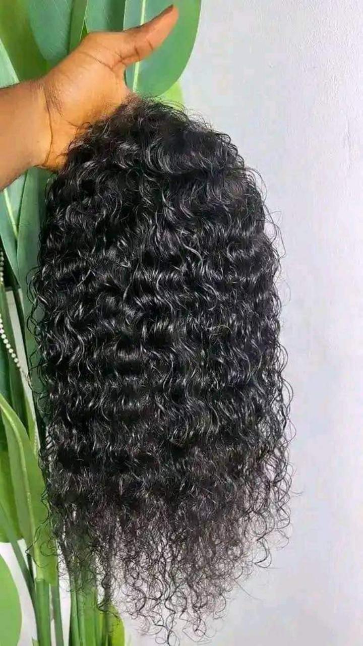 Water curly human hair wig