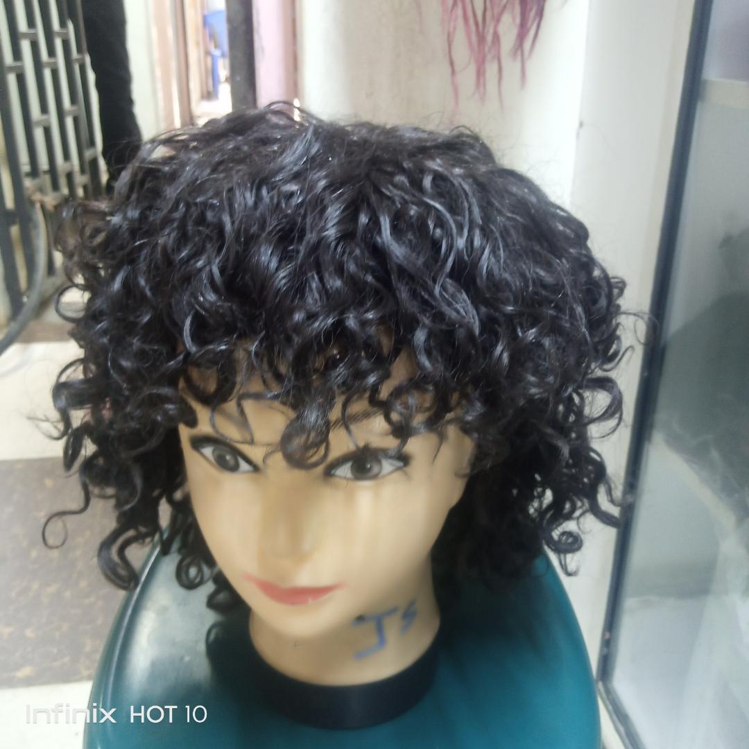 Fridge semi human water curl wig