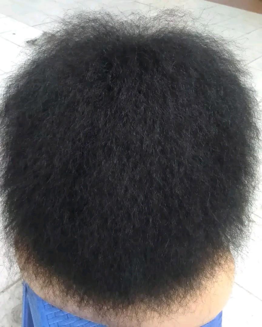 Natural fluffy kinky wig